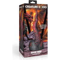 Xr Brands Dragon Tongue - Silicone Dildo - Red/Black