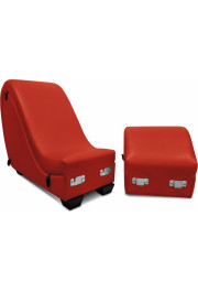 Xr Brands Kinky Sex Chaise ar mīlestības spilveniem - sarkans