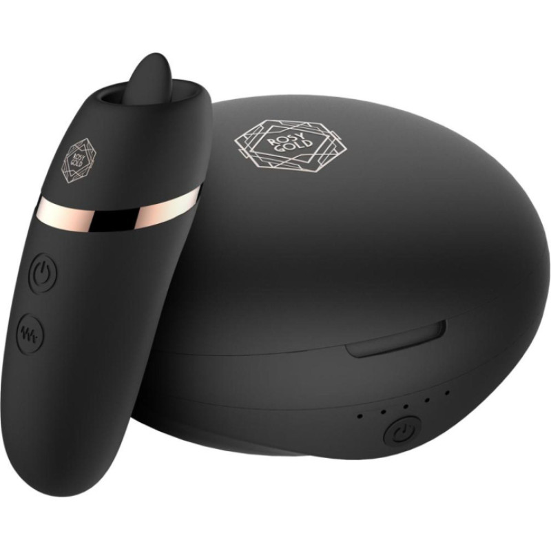 Rosy Gold – Licking Stimulator with Luxury Charging Case – Black