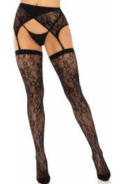 Leg Avenue Lace Thigh Highs and Garter Belt