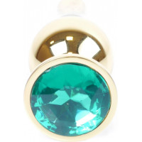 B - Series Heavyfun Plug-Jewellery Gold BUTT PLUG- Green