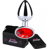 Secret Play RED JEWELLED METAL BUTT PLUG