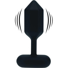 Levelz Hexagonal Vibrating Silicone Anal Plug - S - Black