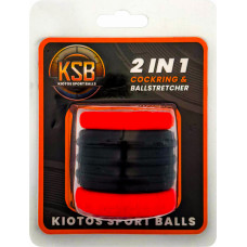 KSB 2 in 1 Silicone Cockring & Stretcher Black