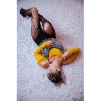 Kixies Fishnet Tights - Spiders - B - Black