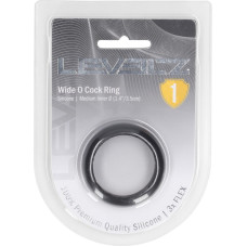 Levelz By Shots Plats silikona erekcijas gredzens - M - 35 mm - melns