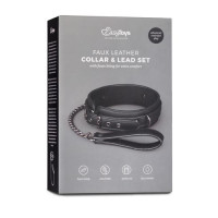 Easytoys Wiązania-Fetish collar with leash