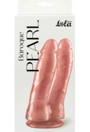 Pearl Double pearlescent dildo Baroque Pearl Pink