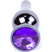 B - Series Heavyfun Plug-Jewellery Dark Silver BUTT PLUG- Purple