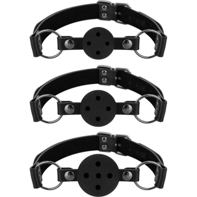 Bedroom Fantasies - Set of 3 Ball Gags Black