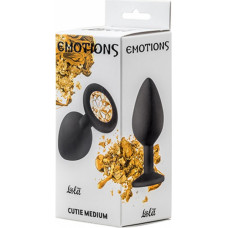 Lola Toys Plug-Anal Plug Emotions Cutie Medium Black golden crystal