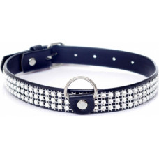 Fetish B - Series Collar with crystals 2 cm silver
