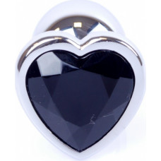 B - Series Heavyfun Plug-Jewellery Silver  Heart PLUG- Black