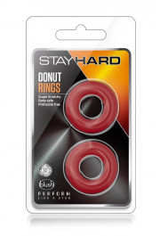 Blush STAY HARD DONUT RINGS RED