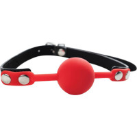 Fantasy Red silicone ball gag with adjustable straps