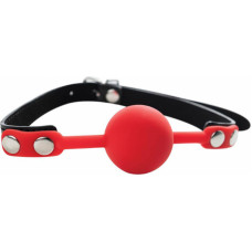 Fantasy Red silicone ball gag with adjustable straps