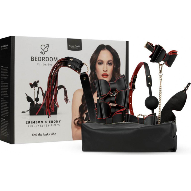 Bedroom Fantasies Bedroom Fantasy - 8 Piece Set Of SM Luxury Set Black
