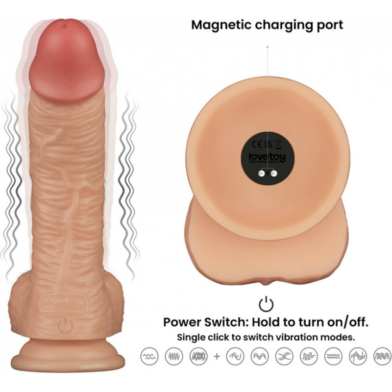 Lovetoy 8.5'' Vibrating Power Basics Cock