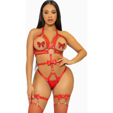 Kink Vegan Leather Harness with Bow