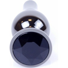 B - Series Heavyfun Plug-Jewellery Dark Silver BUTT PLUG- Black