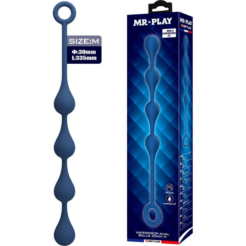 Mr. Play MR PLAY Waterdrop Anal Balls – 33.5 cm M