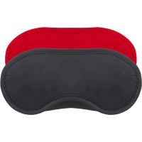 Crushious Antifaces de satén — Paquete doble — Negro/Rojo