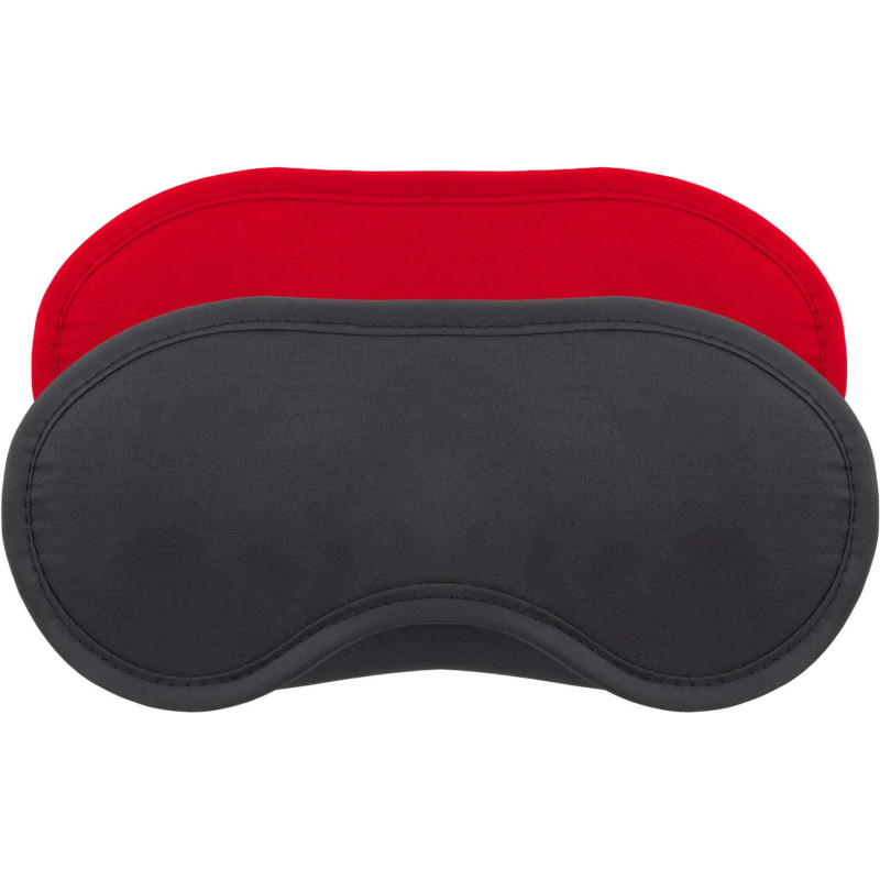 Crushious Antifaces de satén — Paquete doble — Negro/Rojo