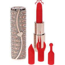 Loveline Tiffany - Lipstick Vibrator with 4 Attachments - Pink