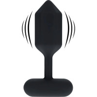 Levelz Hexagonal Vibrating Silicone Anal Plug - M - Black