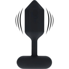 Levelz Hexagonal Vibrating Silicone Anal Plug - M - Black