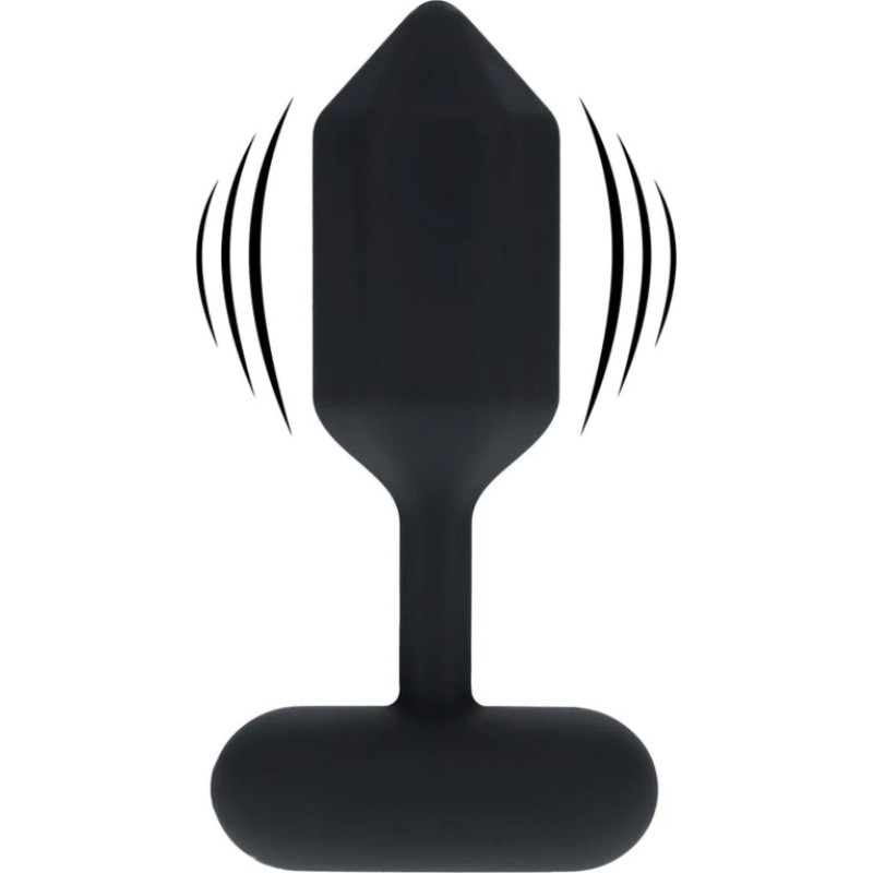 Levelz Hexagonal Vibrating Silicone Anal Plug - M - Black