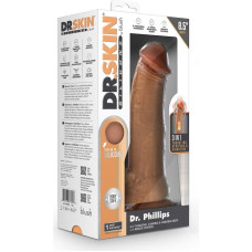 Blush DR. SKIN SILICONE DR. PHILLIPS 8.5 INCH THRUSTING DILDO TAN