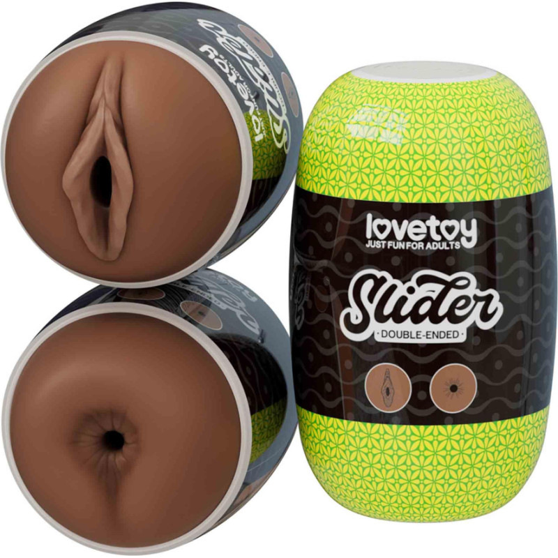Lovetoy Slider Double-Ended Masturbator Vagina and Anus