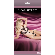 Coquette Lācīta dāma bez starpenes, ar sānu saitēm un izgriezumiem - viens izmērs