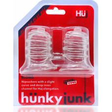 Hunkyjunk Удлиненные щипцы-присоски с широким основанием - прозрачные