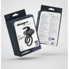 Crushious Thumper - Anillo Vibrador Doble ar Control Remoto - Negro