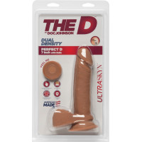 Doc Johnson Perfect D - reālistisks ULTRASKYN dildo ar bumbiņām - 7/18 cm