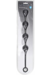 Levelz By Shots Ūdens piliena formas silikona anālās bumbiņas - L - 40 mm - melnas