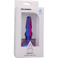 Doc Johnson „Groovy“ – silikoninis analinis kamštelis – 10 cm