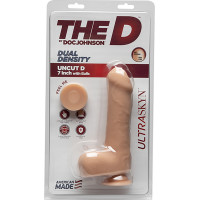 Doc Johnson Negriezts D — reālistisks ULTRASKYN dildo ar bumbiņām — 7/18 cm