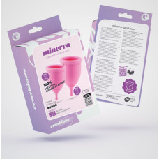 Crushious Minerva — Copas Menstruales con Bolsa — S y L — Rosa
