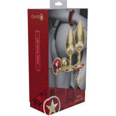 Ouch! By Shots Milan Collection - metāla anālo aizbāžņu komplekts - zelta