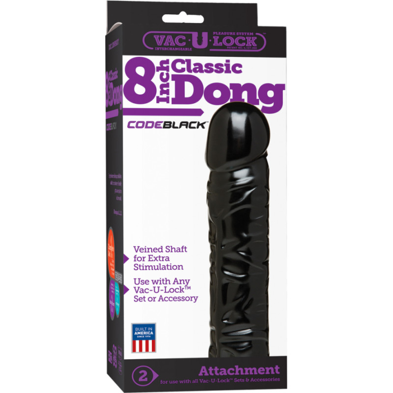 Doc Johnson CodeBlack - Classic Dildo - 8 / 20 cm