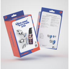 Crushious Bijou — Trío de Tapones Joyas Húmedos — 3 Tapones Joyas — Azul