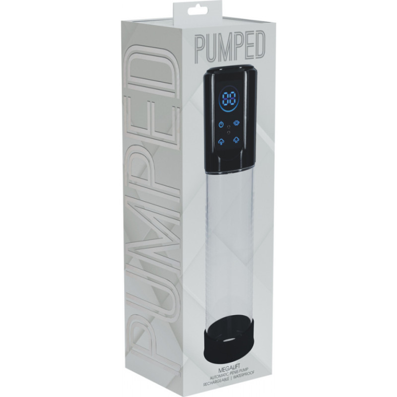 Pumped By Shots MegaLift - automātisks ūdensnecaurlaidīgs dzimumlocekļa pumpis - melns