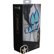 Ouch! By Shots Коллекция Venice - Набор металлических анальных пробок - Переливающийся