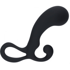 Levelz By Shots Silikona prostatas masieris ar spuldzi un cilpu - M - melns