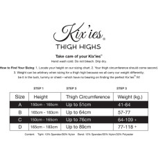 Kixies Keila - Augšstilba Augstums - D - Melns