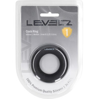 Levelz By Shots Šķidrā silikona dzimumlocekļa gredzens - M - melns