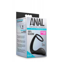 Blush ANAL ADVENTURES COCK RING PLUG BLACK